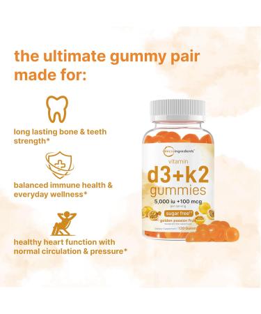 Micro Ingredients Vitamin D3 K2 Gummies & Oil of Oregano Softgels | Bundle | Sugar-Free Golden Passion Fruit Flavor | 5 000 IU D3 + 100 mcg K2 MK-7 | 4X Strength Carvacrol & Thymoquinone - Buy Online on GoSupps.com