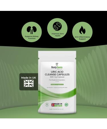 Uric Acid Cleanse Capsules - Bodygenix UK - 120 Capsules - Supports Healthy Uric Acid Levels & Kidney Health - Buy Online on GoSupps.com