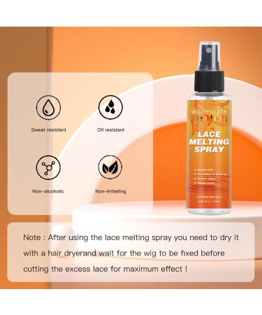 Lace Melting Spray for Wigs - Wig Glue Lace Front - Strong Hold Invisible Bonding Adhesive Hair Glue - Waterproof Latex-Free & Oil-Resistant Hair Extension Glue for Closure Wigs - Buy Online on GoSupps.com