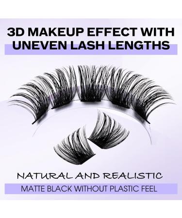 Soft Wispy D Curl 0.07mm Cluster Lashes 8-16mm Mix - DIY Individual Eyelash Extensions - Buy Online on GoSupps.com