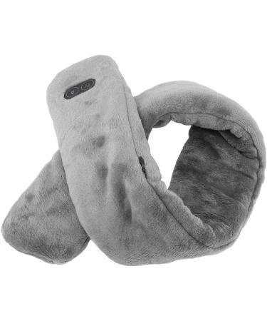 Shop Heated Neck Wrap | Soft & Breathable Vibration Massage Scarf - USB-Powered Outdoor Warmth (Dark Gray) - Buy Online on GoSupps.com