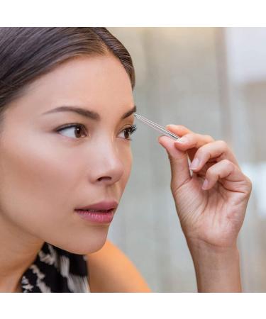 12-Pack Rose Gold Eyebrow Tweezers - Precision Stainless Steel Slant Tip for Men & Women - Buy Online on GoSupps.com