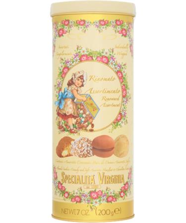 Specialita Virginia Italian Biscuit Tin Assortment Gift - Cantucci Amaretti Baci di Dama - Individuall Wrapped - 200g - Buy Online on GoSupps.com