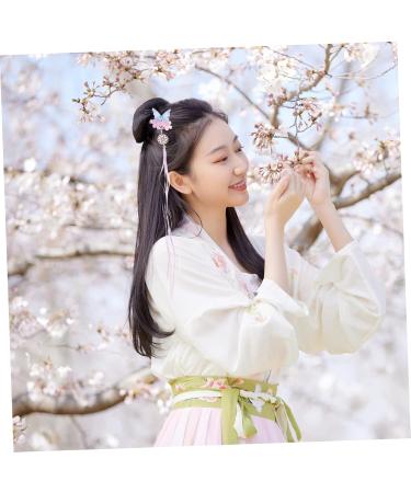 minkissy 2 Pairs Hanfu Headwear Kanzashi Hair Clip Japanese Style Hair Clasp Flower Hair Clips for Women Qipao Hair Accessories Kids Decor Purple Child Metal Acrylic Chinese Style Side Clip - Buy Online on GoSupps.com