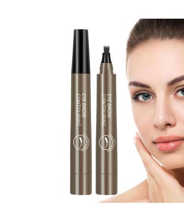 Eyebrow Microblading | Waterproof 4 Fork Tip Eyebrow Pencil | Liquid Brow Long-Lasting Brow Microblading Pencil Eyebrow Makeup Pochy Beige