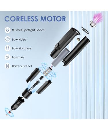 ANBEISTEE Cordless Electric Nail Drill 35000RPM Portable Rechargeable Nail File Set for Acrylic Gel Dip Powder Nails Manicure Pedicure Polishing Shape Tools - Buy Online on GoSupps.com