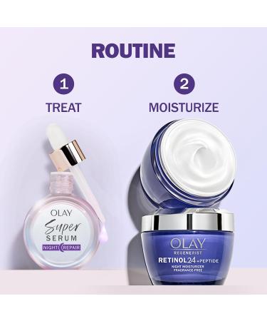 Olay Super Serum Night Repair with Salicylic Acid Niacinamide Lactic Acid Glycerin & Peptide 30 mL - Buy Online on GoSupps.com