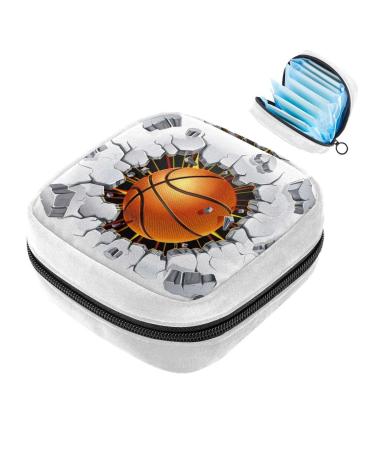 GIAPB Sanitary Napkin Storage Bag Period Bag Tampon Bag Makeup Bag Pad Pouch Basketball and Wall Color1431