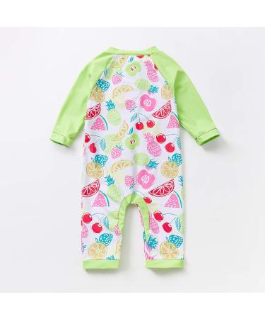 BONVERANO Baby Girls Swimsuit with UPF 50+ Sun Protection - Fruit Print - 9-12 Months - Buy Online on GoSupps.com