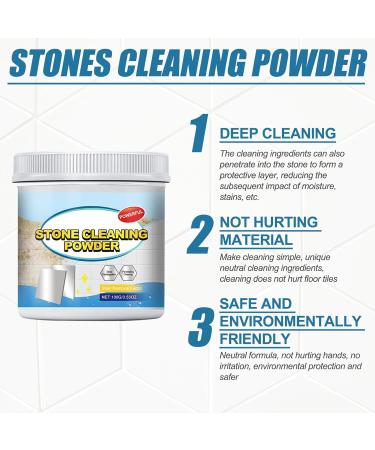Cleaning Powder for Bathroom | Powerful Stone Powder Cleaner Household Cleaning Powder for Stainless Steel Marble Ceramic Glass Tiles Hixip - Buy Online on GoSupps.com