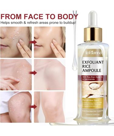 Peel Shot Glow Rice Peeling Ampoule S rum exfoliant doux pour le visage et le corps r tr cissement des pores et hydratation profonde pour tous les types de peau - Buy Online on GoSupps.com