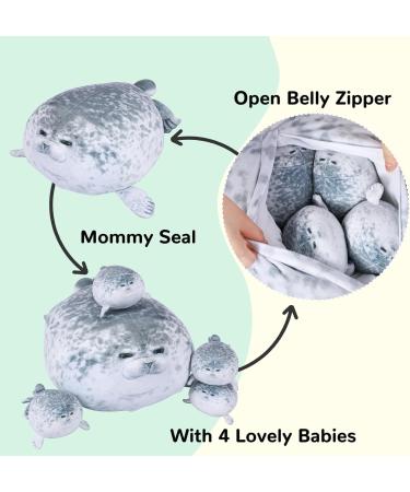 ETAOLINE Chubby Blob Seal Pillow Plush Toy - 20in Cute Stuffed Animals with 4 Baby Seal Styles - Buy Online on GoSupps.com