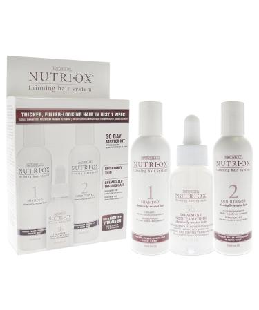 Nutri-Ox Extremely Thin Chemically Treated Hair Starter Kit - Shampoo, Conditioner, Treatment - 3 Pc Gift Set - Buy Online on GoSupps.com