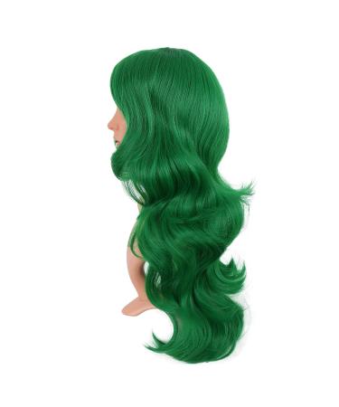 Buy MapofBeauty 24 Inch Grass Green Long Wavy Wig - Charming Plastic Fiber Full Wig for Women Party Style - Buy Online on GoSupps.com
