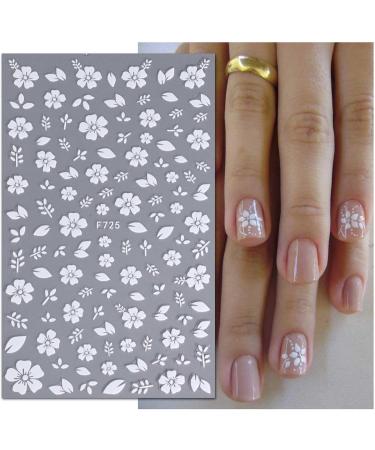 JMEOWIO 9 Sheets White Flower Nail Art Stickers Decals Self-Adhesive Spring Summer Floral Nail Supplies Nail Art Design Decoration Accessories - Buy Online on GoSupps.com