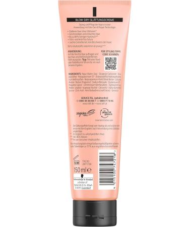 Taft x Gliss Sleeky Smooth Smoothing Cream (150 ml) styling cream for straight hair without a straightener with extra protection against blow-drying and frizz - Buy Online on GoSupps.com