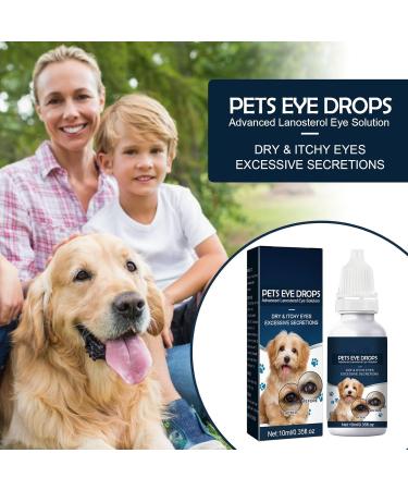 Eye Drops for Dogs & Cats - 10ml Comfort Relief for Dry Eyes & Eye Itching (2/4 Pack) - Progressive Lanosterol Formula - Buy Online on GoSupps.com