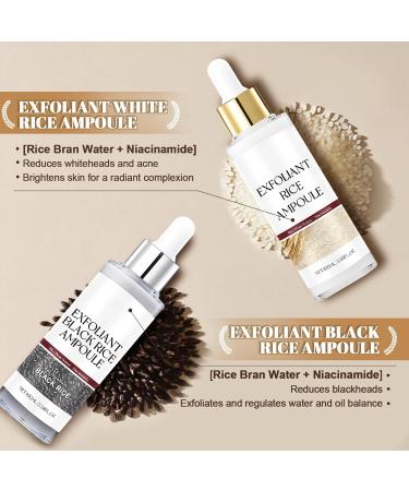 Peel Shot Glow Rice Ampoule Duo Exfoliant White & Black Rice Ampoule Glow Rice Duo Ampoule Set Sanfte Exfoliation Reis Ampulle Serum f r Gesicht & K rper 2 * 100ml A Blanc - Buy Online on GoSupps.com