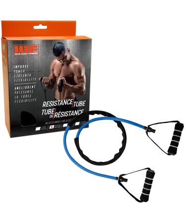 IBF Iron Body Fitness Resistance Band Exercise Cord with Protective Sleeve - Medium Resistance