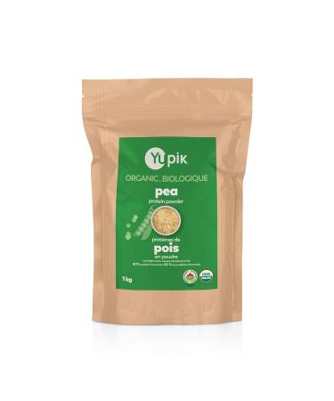 Yupik Organic Fermented Pea Protein Powder 80% Superfood Non-GMO Vegan Gluten-Free 1Kg 1 kg (Pack of 1)