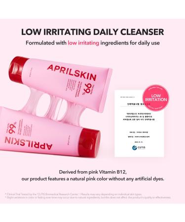 APRILSKIN TXA Niacinamide 99 Pore Care Pink Bubble Gum Deep Cleanser | 99% High-Purity TXA+Niacinamide | All-in-One Cleanser: Deep Cleansing Blackhead Care Pore Care Moisturizing | 4.23 fl.oz. - Buy Online on GoSupps.com