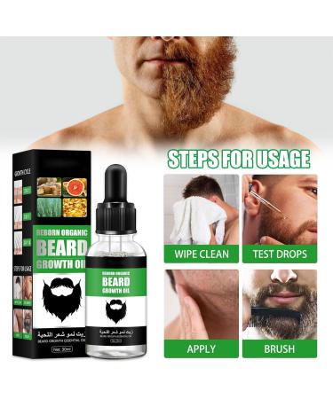 Beard Growth Kit with 0.5mm Derma Roller and Beard Oil Serum for Men - Grooming and Rapid Growth Solution (Type2) - Buy Online on GoSupps.com