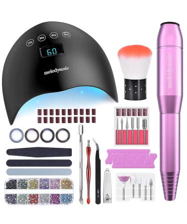 MelodySusie Professional Acrylic Nail Kit Set with Electric Nail Drill, UV LED Nail Lamp, and 3D Nail Art Decoration - All-in-One Compact Efile Electrical File Kit for Gel Nails - Buy Online on GoSupps.com