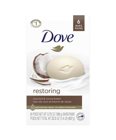 Dove Purely Pampering Coconut Milk & Jasmine Petals Beauty Bar - 6 Bars (3.75 oz each) - Moisturizing Soap for Soft Skin - Buy Online on GoSupps.com