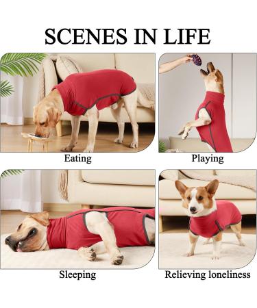 Hjyokuso Dog Sweater - Warm Red Fleece Coat for Small to Large Dogs | Perfect Winter Outdoor Jacket - Buy Online on GoSupps.com