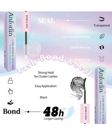 Anforlin Lash Bond and Seal Waterproof - Long Lasting 2-in-1 Lash Glue for False Eyelashes (0.17 oz Each) - International Shipping Available - Buy Online on GoSupps.com