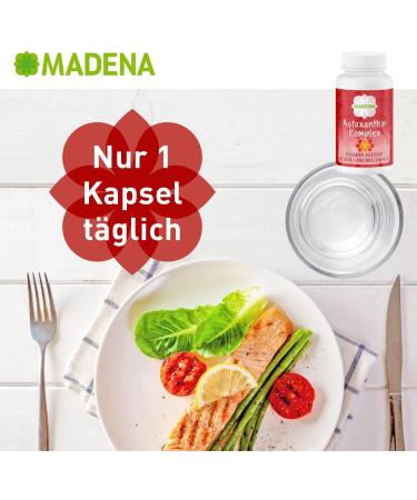 Buy Madena Astaxanthin Complex 16 mg - Premium Astaxanthin Lutemax 2020 Coenzyme Q10 - 90 Capsules for Enhanced Health - Buy Online on GoSupps.com