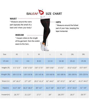 BALEAF Women's High Waisted Fleece-Lined Water Resistant Legging - Medium Black - Buy Online on GoSupps.com