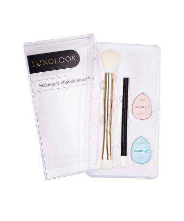U-Shaped Viral Contour Nose Brush Set | Dual-Ended Makeup Brush & Foundation Sponge for Perfect Contouring | Enhance Your Look with Professional Makeup Tools - Buy Online on GoSupps.com