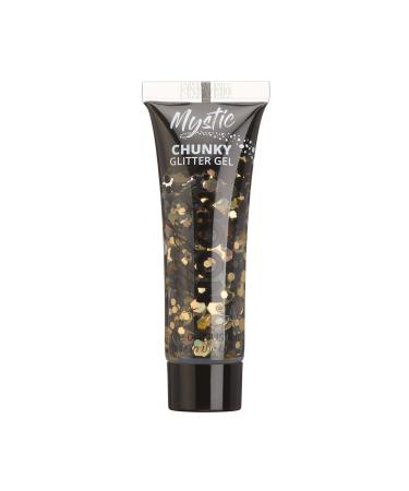 Mystic Chunky Face & Body Glitter Gel by Moon Glitter - Luxe - Cosmetic Festival Glitter Face Paint for Face Body Hair Nails - 12ml