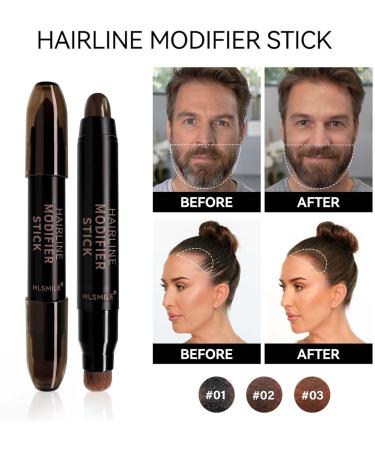 Clawrex Hair Mascara Hair Concealer for Men and Women Dual End Hair Root Touch Up Stick Long Lasting Gray Hair Cover Hairline Stick - Buy Online on GoSupps.com