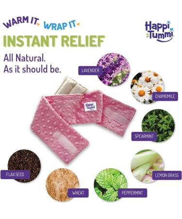 Happi Tummi Natural Colic Relief Belly Band Pink with Organic Diaper Rash Cream - Buy Online on GoSupps.com