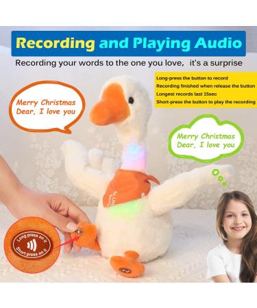 Dancing Goose Talking Toy - Mimicking, Recording, and Singing English Songs | Animated & Glowing Musical Plush Baby Toy Gift for Kids - Buy Online on GoSupps.com