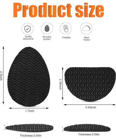 8 Pack Anti Slip Shoe Grips - Self Adhesive Non Slip Pads with Water Ripple Texture for Sole Protection - Buy Online on GoSupps.com