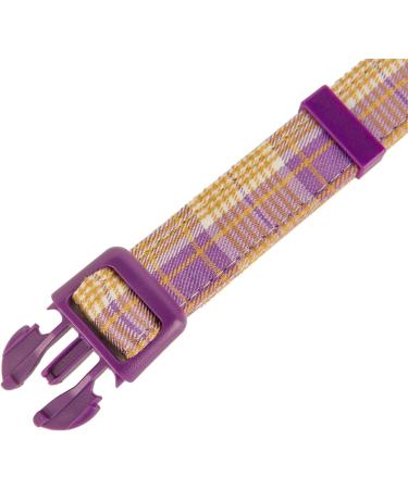 Yudote Soft Dog Collar - Checkered Violet Plaid for Small Dogs with Sensitive Skin - 1-Pack - Buy Online on GoSupps.com
