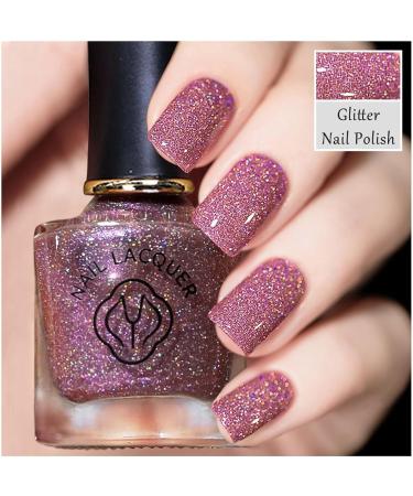 Glitter Nail Polish Set - Glitter Nail Varnish Set - 4PC Red Pink Orange Glitter Sparkle Quick Dry Oil-Based Formula Nail Polish - No Need Cure Nail Paint for DIY Nail Art - Buy Online on GoSupps.com