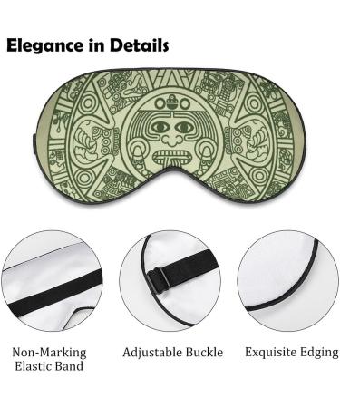 Mexico Mayan Aztec Calendar Sleep Mask Eye Cover for Sleeping Blindfold with Adjustable Strap Blocks Light Night Travel Nap for Men Women - Buy Online on GoSupps.com