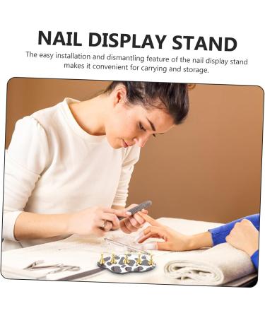 DRESSOOS 2 Sets base Palette nail nail holder for painting nails fake nail stand with base nail tips stand holder nail frame the cow nail stand easel artificial false nails - Buy Online on GoSupps.com