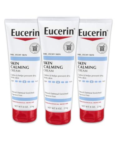 Eucerin Skin Calming Creme Dry Itchy Skin Fragrance Free 8 oz (226 g)
