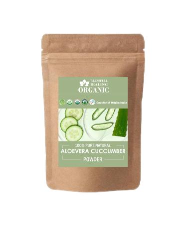 Blessfull Healing Organic 100% Pure Natural Aloe Vera Cuccumber Powder | 100 Gram / 3.52 oz Pack Of 2