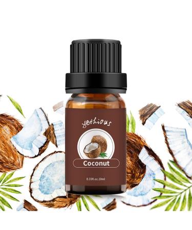 yethious Coconut Essential Oil for Diffuser Skin Hair Massage Pure Natural Organic Coconut Oil Coconut Aromatherapy Oil 10ml Coconut 0.33 Fl Oz (Pack of 1)