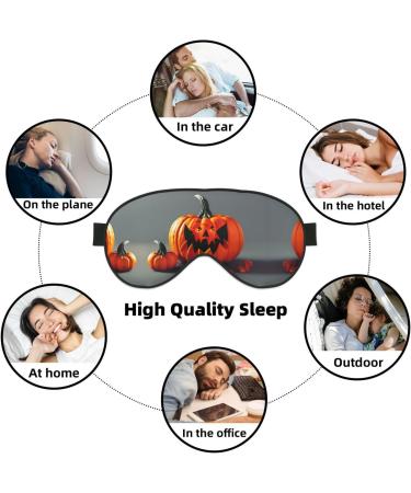 Fall Pumpkin Print Ultra-Soft Eye Mask | Light-Blocking for Optimal Comfort & Restful Sleep International Shipping Available - Buy Online on GoSupps.com