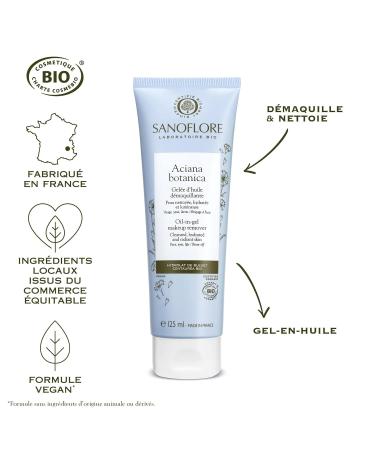 Sanoflore Aciana Botanica Jelly Oil Facial Cleanser 125ml - Gentle & Effective Skincare for All Skin Types | Shop Internationally - Buy Online on GoSupps.com