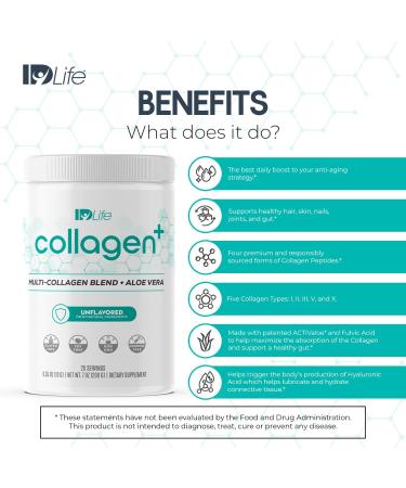 IDLife Collagen+ Powder Drink - Multi-Collagen Blend with Fulvic Acid & Aloe Vera - for Healthy Hair, Skin, Nails, Joints & Gut - 20 Servings / 200g - Buy Online on GoSupps.com
