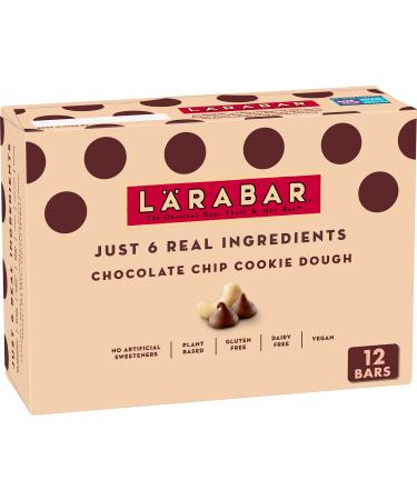Larabar Chocolate Chip Cookie Dough, Gluten Free Fruit & Nut Bars, 12 ct 12 Count (Pack of 1)