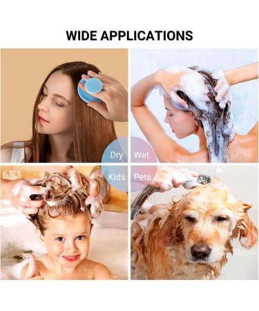Hair Scalp Massager Shampoo Brush Soft Silicone Hair Scrubber Head Massager Brush for Exfoliates Scalp Removes Dandruff Prevents Hair loss Promotes Hair Growth 2 Pack (Blue & Pink) 2-pack Blue & Pink - Buy Online on GoSupps.com